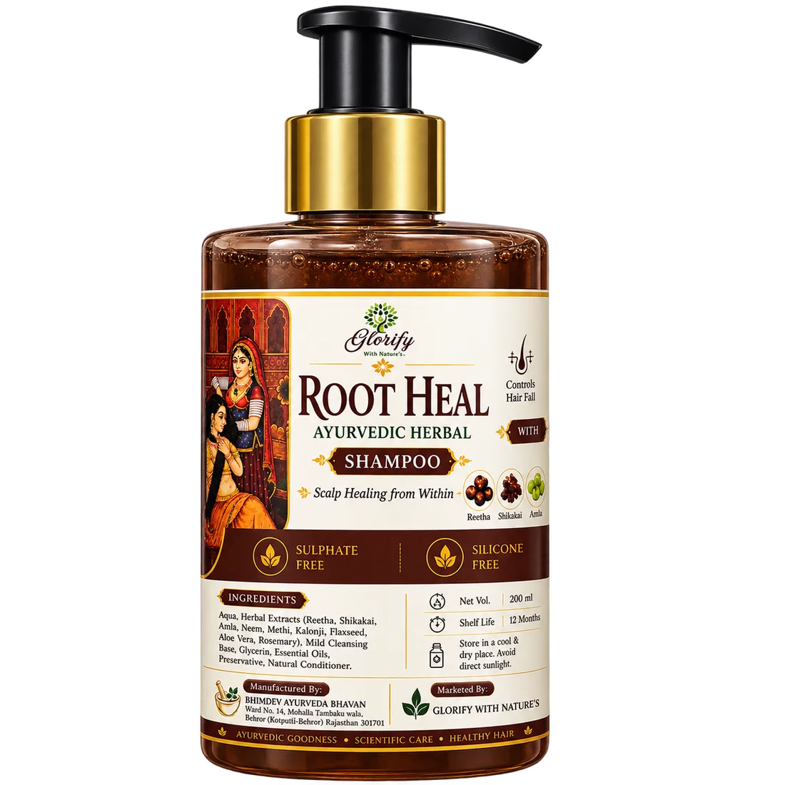 Root Heal Ayurvedic Herbal Shampoo